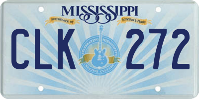 MS license plate CLK272