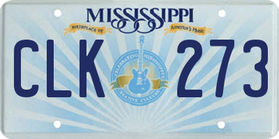 MS license plate CLK273