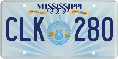 MS license plate CLK280