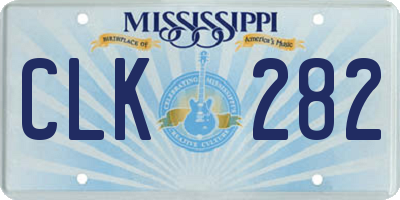 MS license plate CLK282