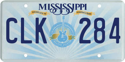 MS license plate CLK284