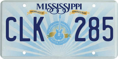 MS license plate CLK285