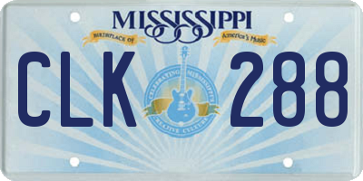 MS license plate CLK288