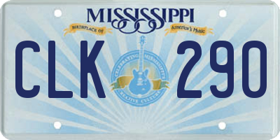 MS license plate CLK290