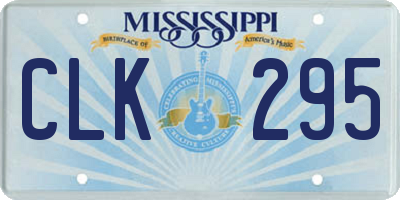 MS license plate CLK295