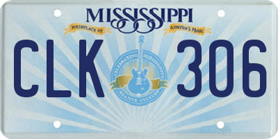 MS license plate CLK306