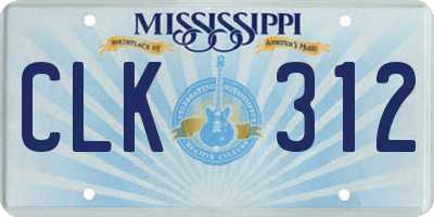 MS license plate CLK312