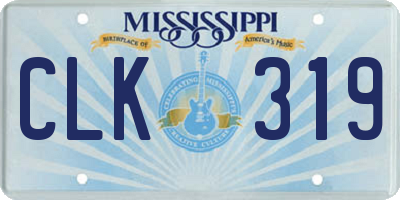 MS license plate CLK319