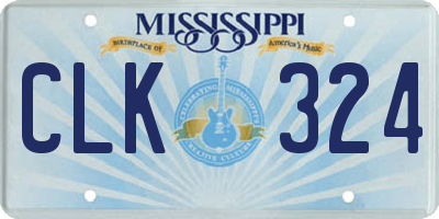 MS license plate CLK324