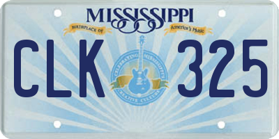 MS license plate CLK325