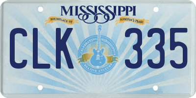 MS license plate CLK335