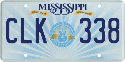 MS license plate CLK338