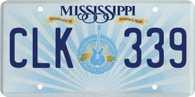 MS license plate CLK339