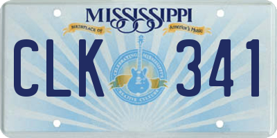 MS license plate CLK341