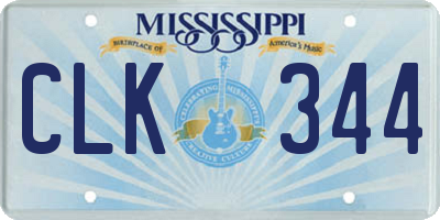MS license plate CLK344