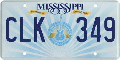 MS license plate CLK349