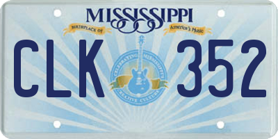 MS license plate CLK352