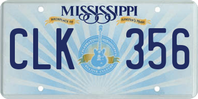 MS license plate CLK356