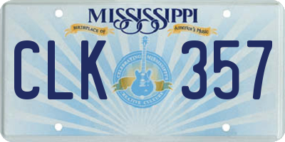 MS license plate CLK357