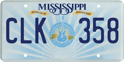 MS license plate CLK358