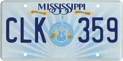 MS license plate CLK359