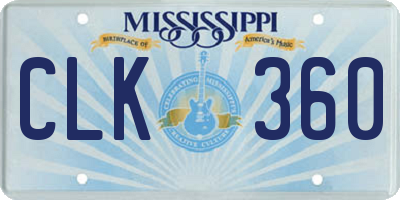 MS license plate CLK360