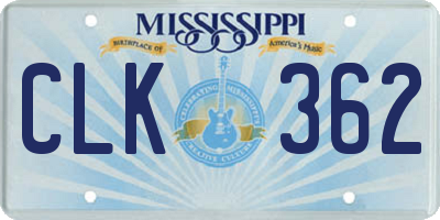 MS license plate CLK362