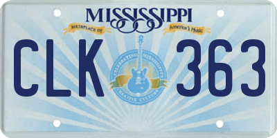 MS license plate CLK363