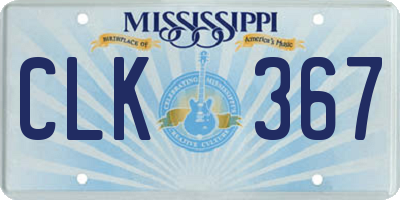 MS license plate CLK367