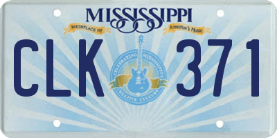 MS license plate CLK371