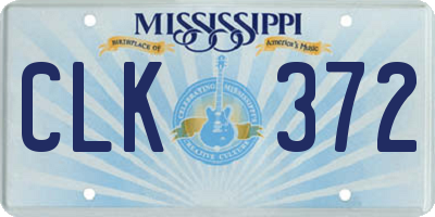 MS license plate CLK372