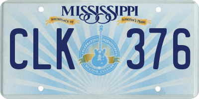 MS license plate CLK376