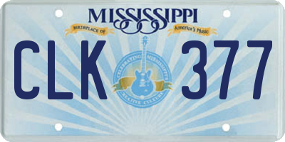 MS license plate CLK377