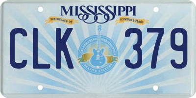 MS license plate CLK379