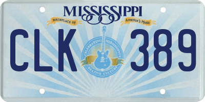 MS license plate CLK389