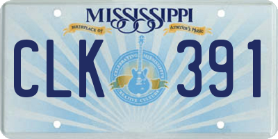 MS license plate CLK391