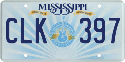 MS license plate CLK397