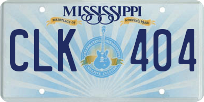 MS license plate CLK404