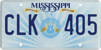 MS license plate CLK405