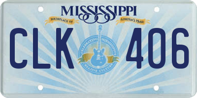 MS license plate CLK406