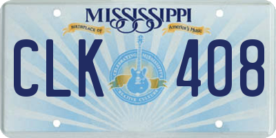 MS license plate CLK408