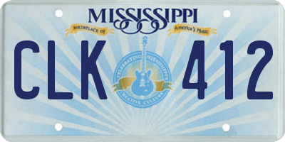 MS license plate CLK412