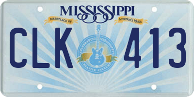 MS license plate CLK413