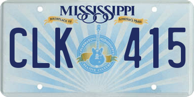 MS license plate CLK415