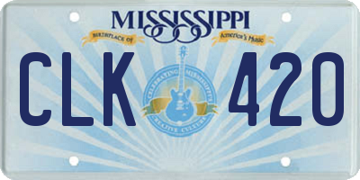 MS license plate CLK420