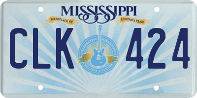 MS license plate CLK424