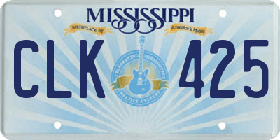 MS license plate CLK425