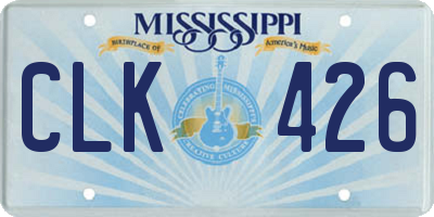 MS license plate CLK426