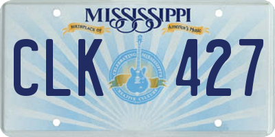 MS license plate CLK427