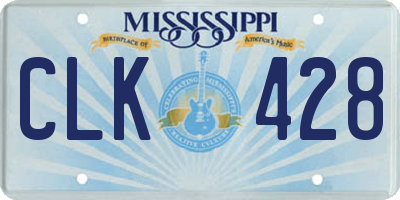 MS license plate CLK428